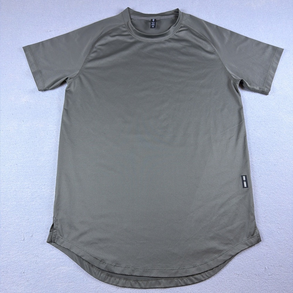 ASRV Aerosilver Established Tee Shirt Mens Small Sage Green Short Sleeve Workout